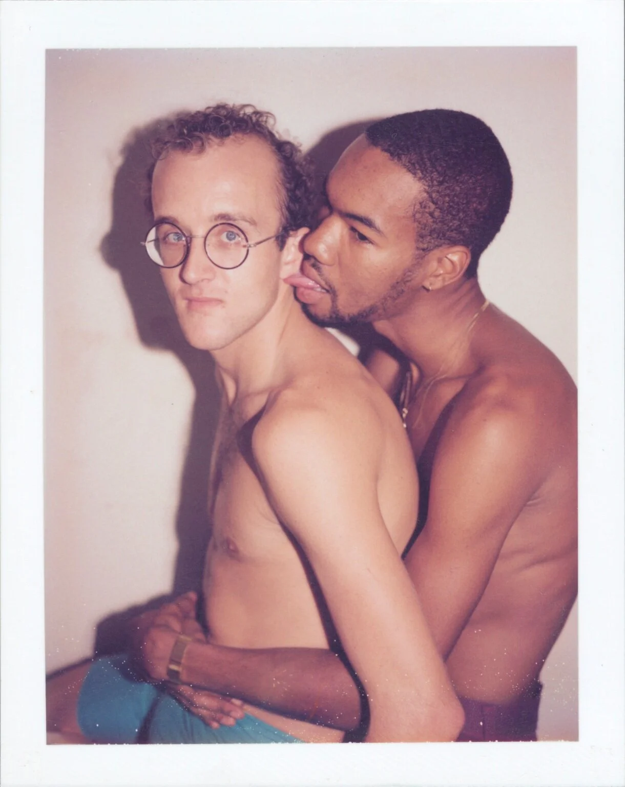 KEITH HARING AND JUAN DUBOSE, 1983 UNIQUE POLAROID PRINT © THE ANDY WARHOL FOUNDATION FOR THE VISUAL ARTS, INC. LICENSED BY ARTISTS RIGHTS SOCIETY (ARS), NEW YORK.