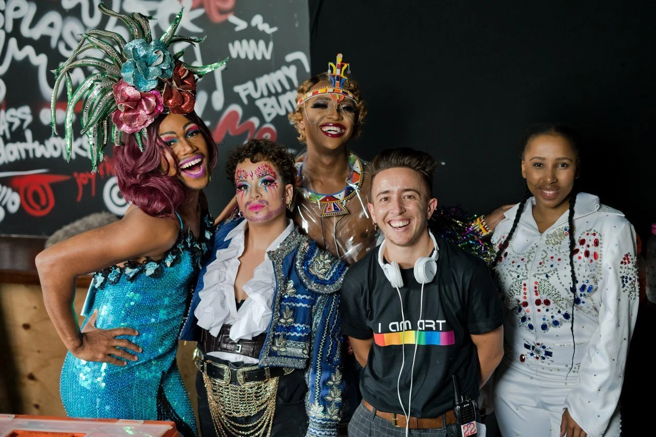 Earl Gregory, Loren Loubser, Monde Sibisi, Gabe Gabriel and Kea Zawadi