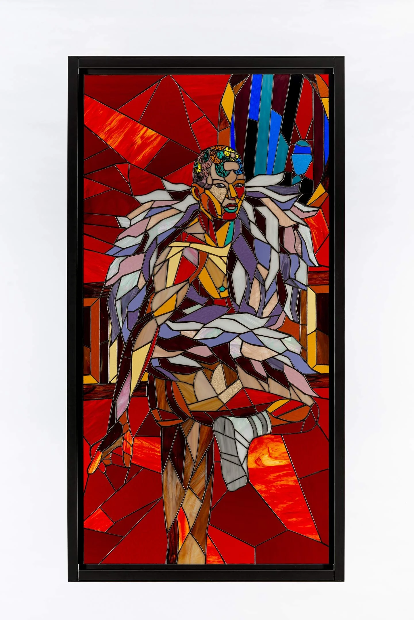   A SIGHT/SITE FOR CONTEMPLATION  2020 Stained glass, lead, and powder-coated steel  Photographer: Matthew Bradley 