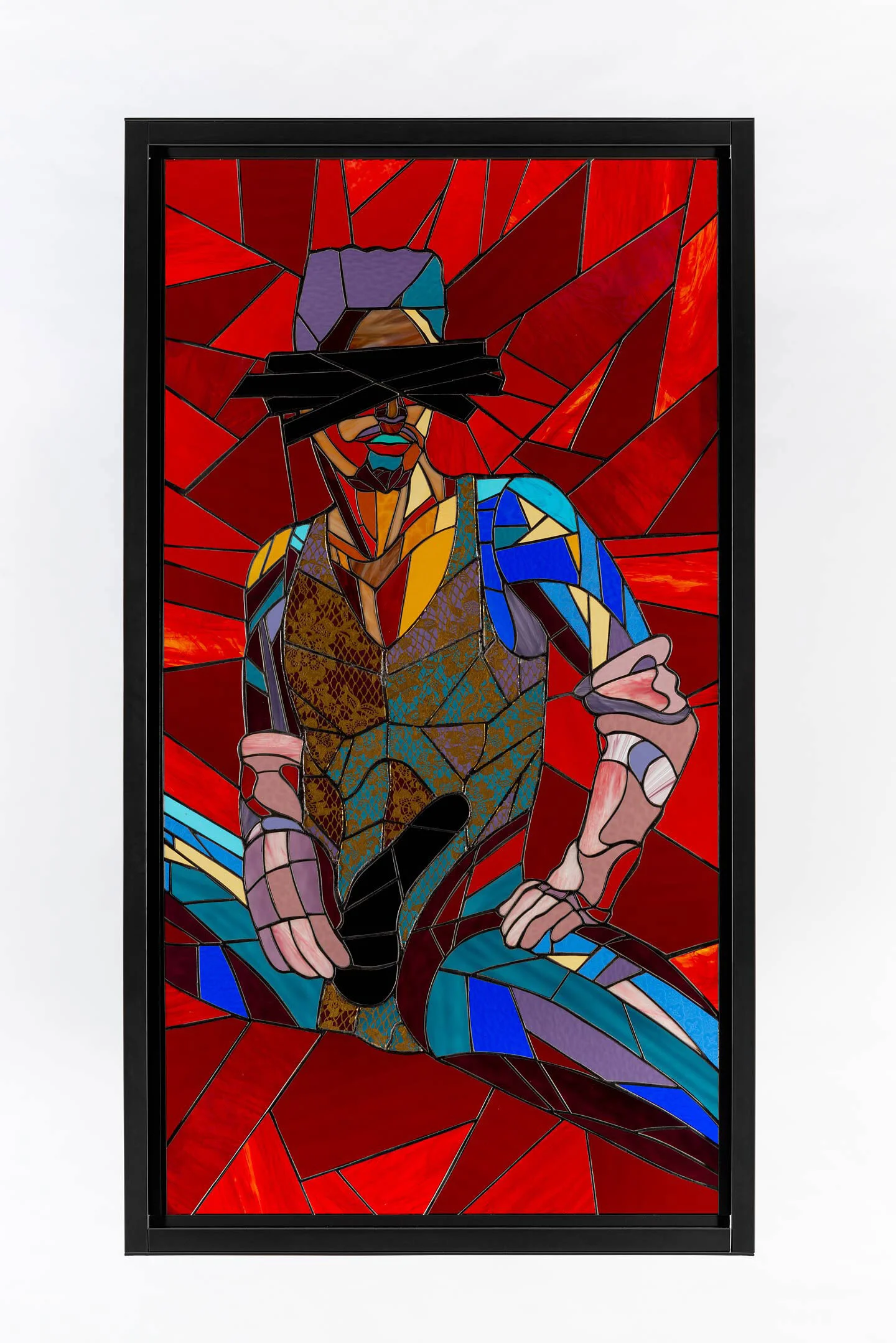   CASTRATO AS [THE] REVOLUTION  2020 Stained glass, lead, and powder-coated steel  Photographer: Matthew Bradley 