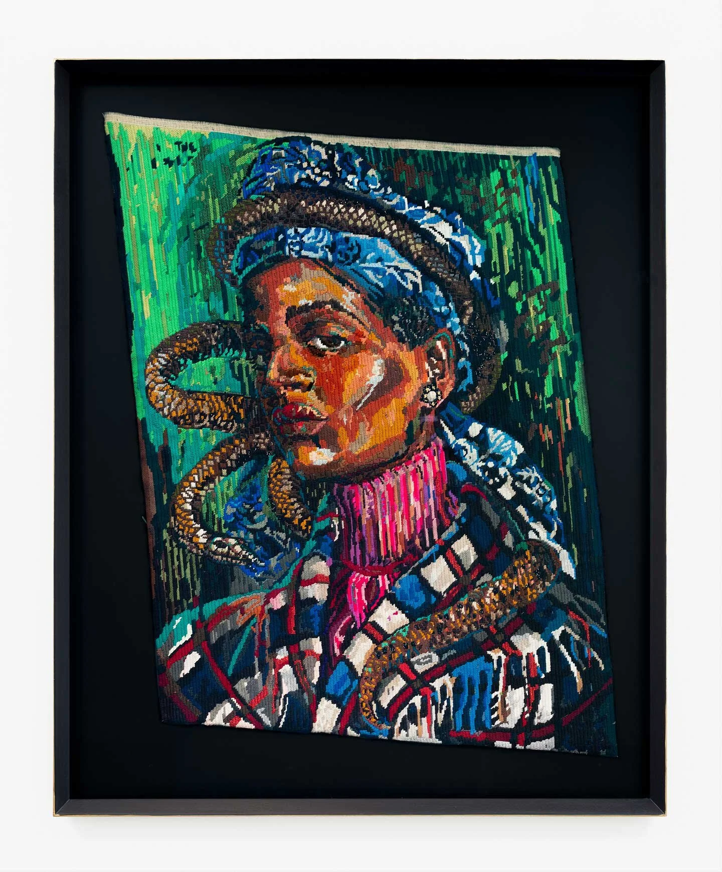   uNOBANTU noMAJOLA  2020 Wool and thread on tapestry canvas 