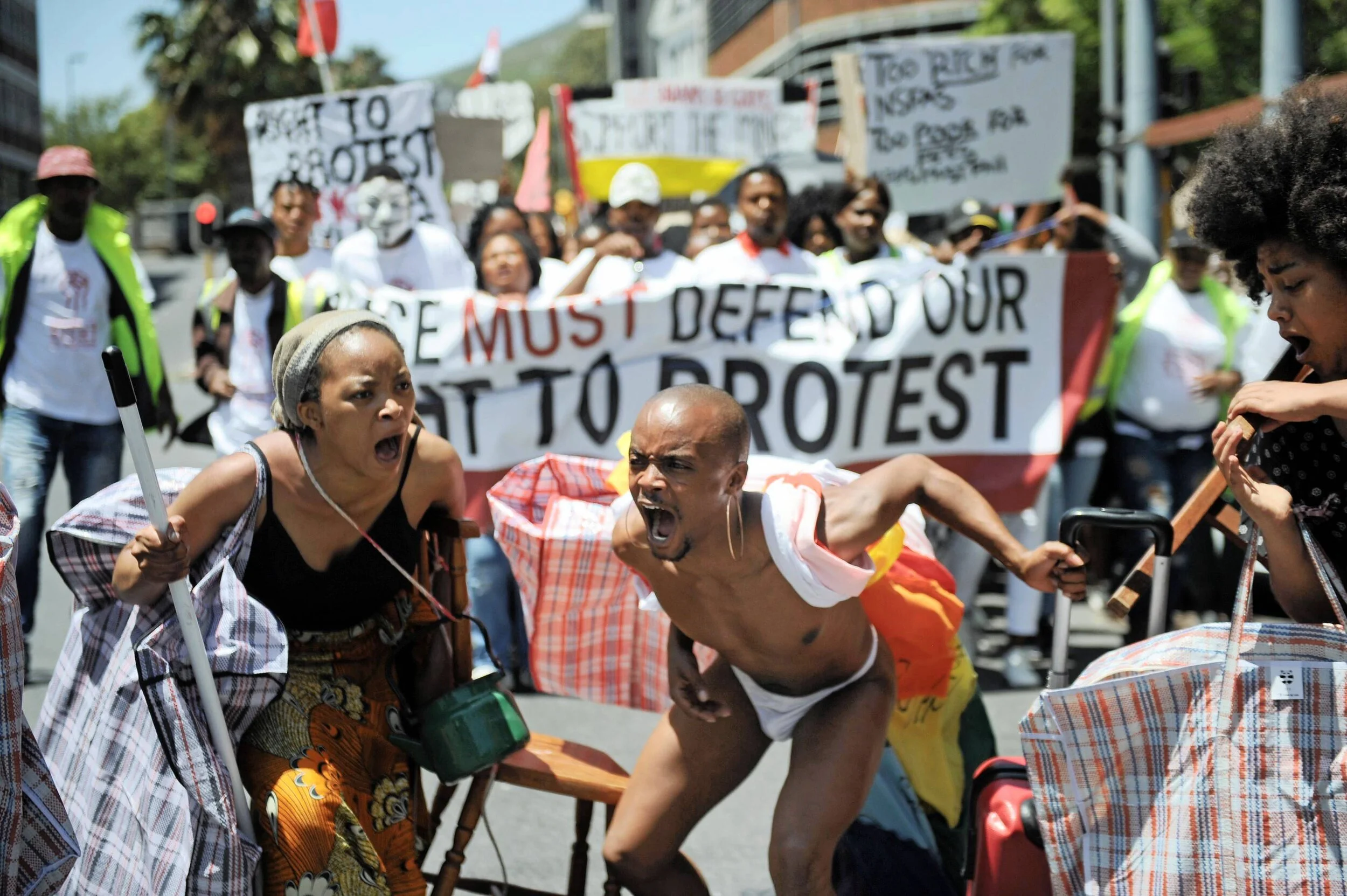 Image by Armand Hough/African News Agency(ANA) as seen in PHOTO ESSAY: Activists gather in Cape Town to march for dignity and freedom.